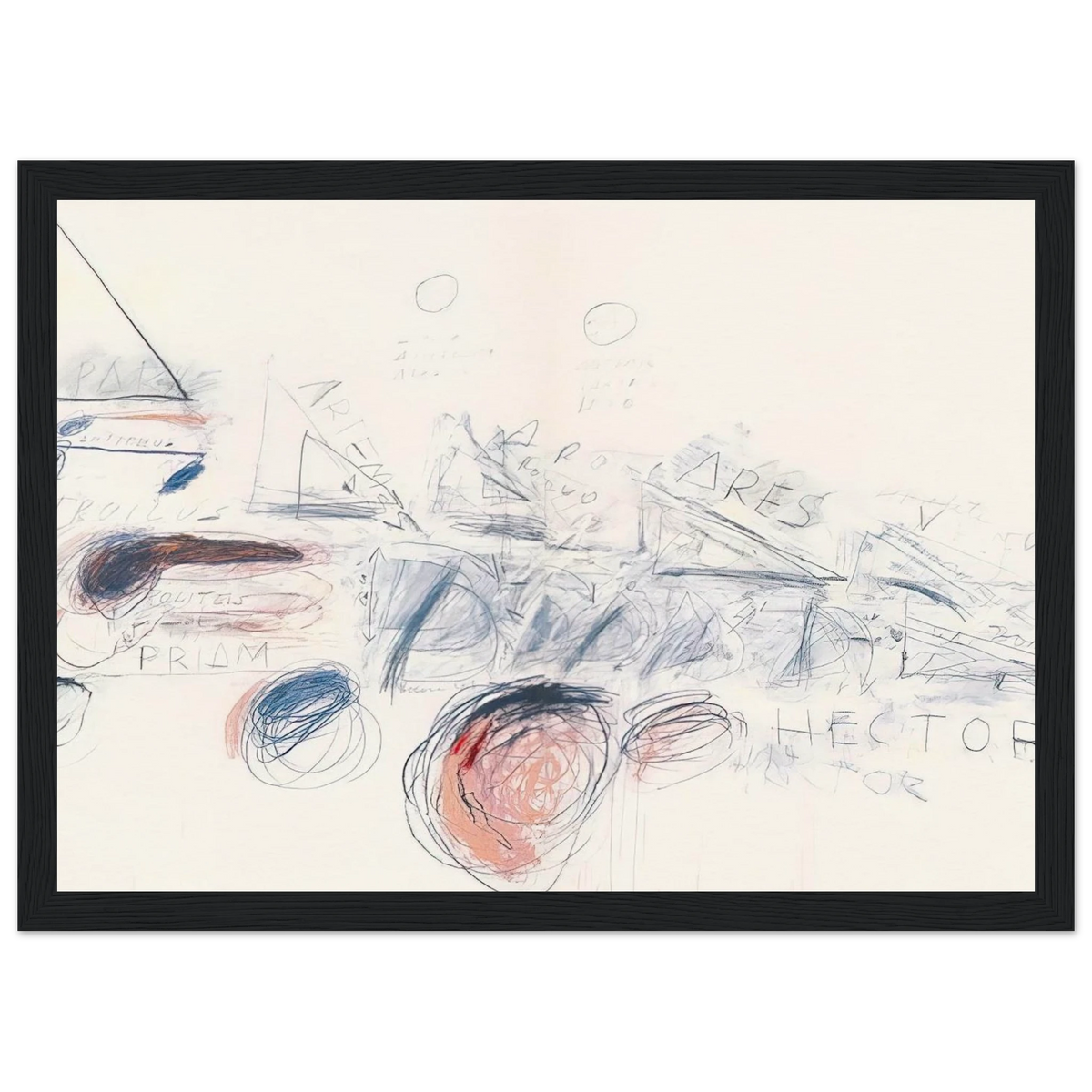 Fifty Days at Iliam. Ilians in Battle Framed Poster | Cy Twombly Framed Prints Wall Art | Cy Twombly Store