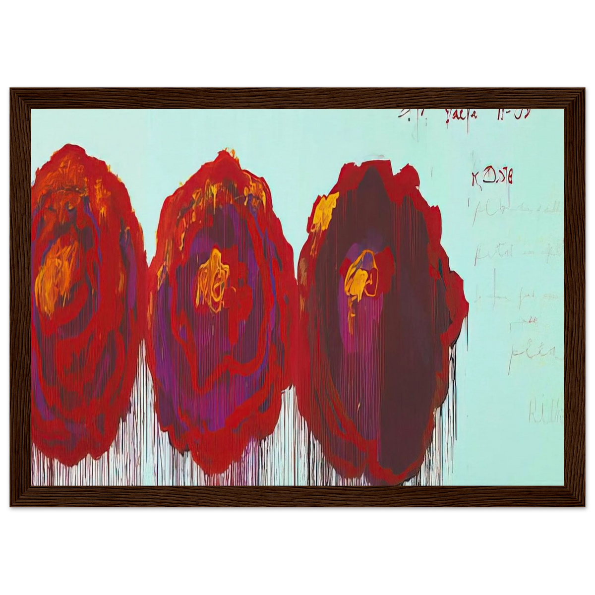 The Rose  IV  Framed Poster | Cy Twombly Framed Prints Wall Art | Cy Twombly Store