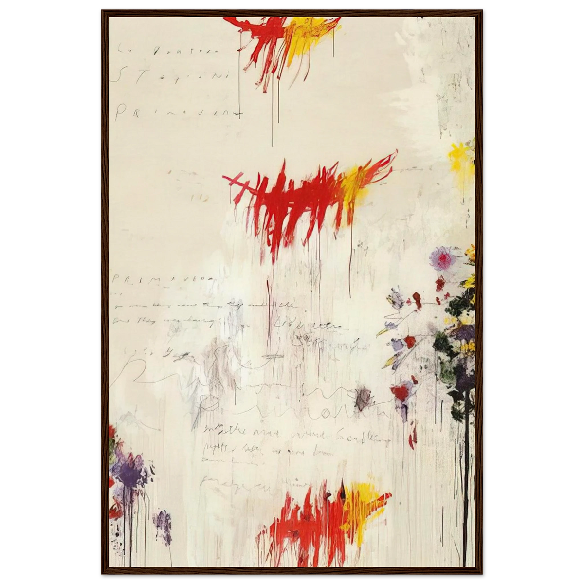Quattro stagioni I. Primavera Framed Poster | Cy Twombly Framed Prints Wall Art | Cy Twombly Store