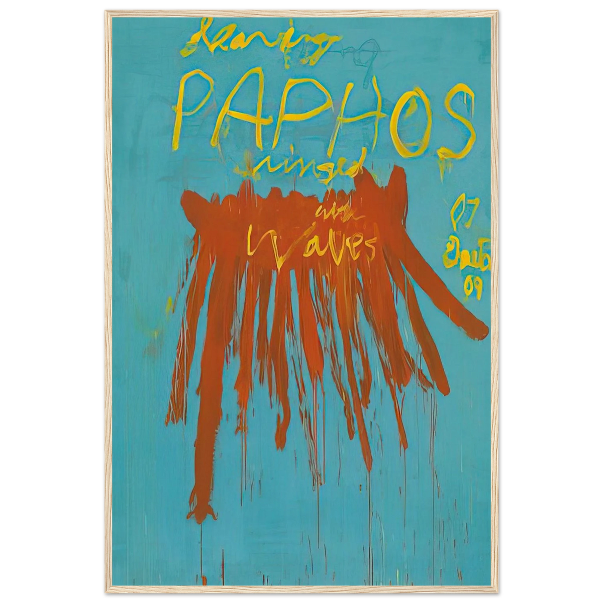 Leaving Paphos Ringed With Waves IV Framed Poster | Cy Twombly Framed Prints Wall Art | Cy Twombly Store