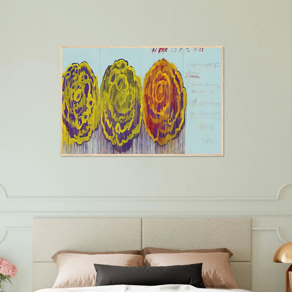 The Rose  III  Framed Poster | Cy Twombly Framed Prints Wall Art | Cy Twombly Store