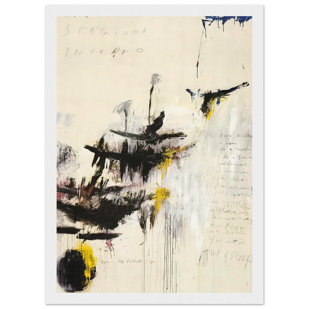 Quattro stagioni I. Inverno Framed Poster | Cy Twombly Framed Prints Wall Art | Cy Twombly Store