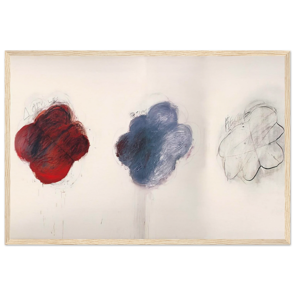 Fifty Days at Iliam. Shades of Achilles, Patroclus, and Hector Framed Poster | Cy Twombly Framed Prints Wall Art | Cy Twombly Store