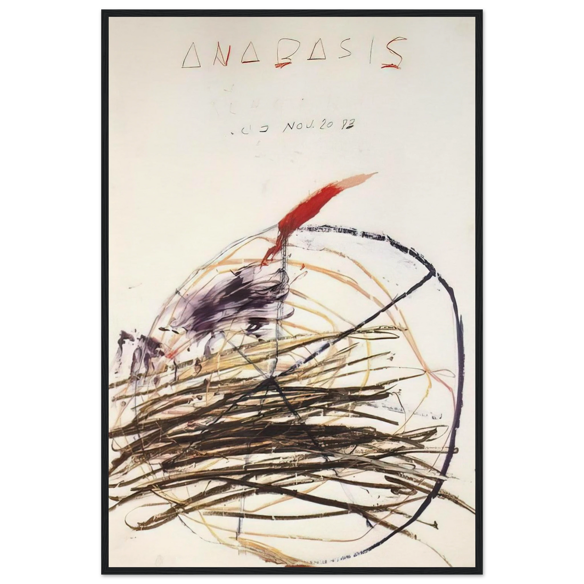 Anabasis  Xenephon  Framed Poster | Cy Twombly Framed Prints Wall Art | Cy Twombly Store