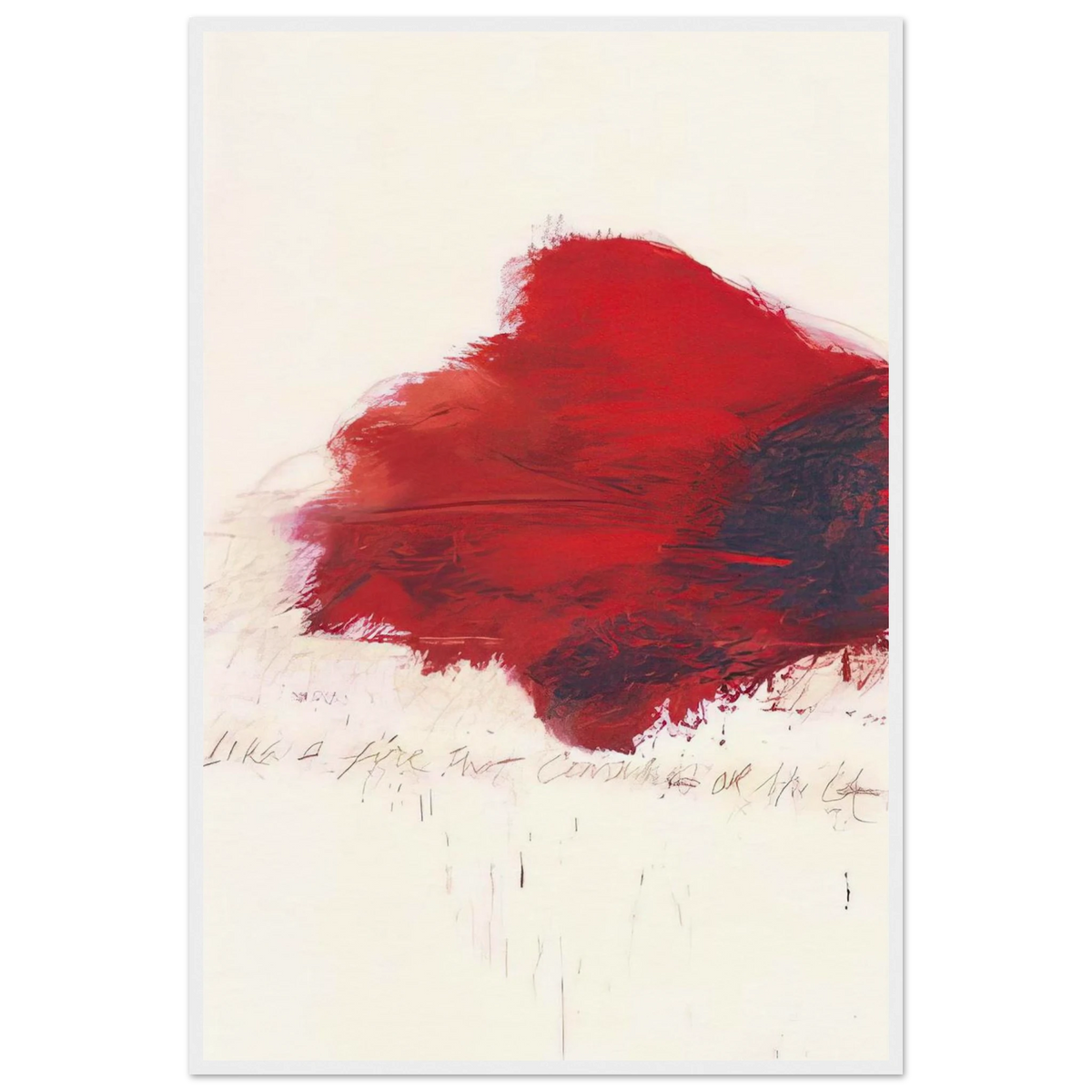 Fifty Days at Iliam. The Fire that Consumes All before It Framed Poster | Cy Twombly Framed Prints Wall Art | Cy Twombly Store