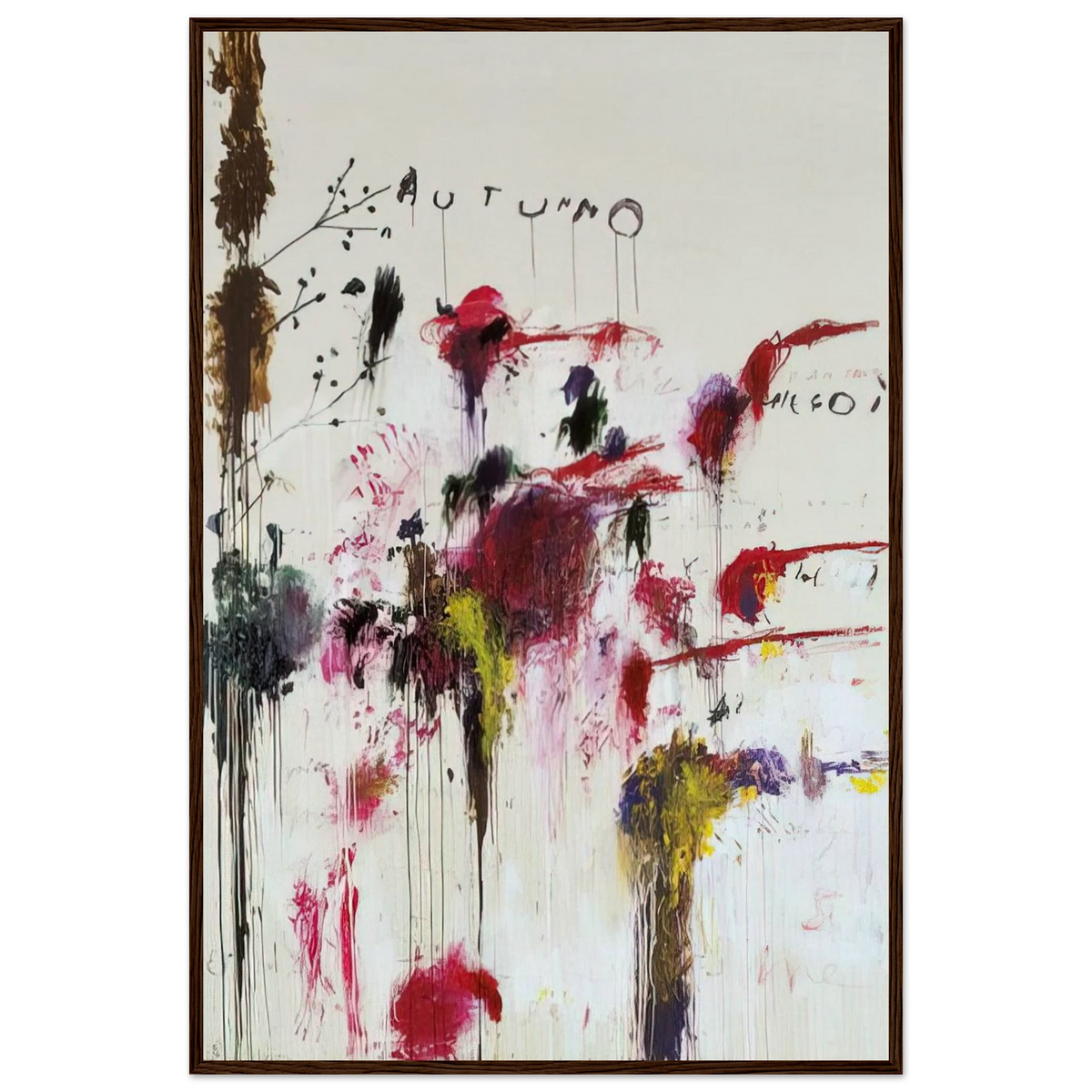 Quattro Stagioni II. Autunno Framed Poster | Cy Twombly Framed Prints Wall Art | Cy Twombly Store