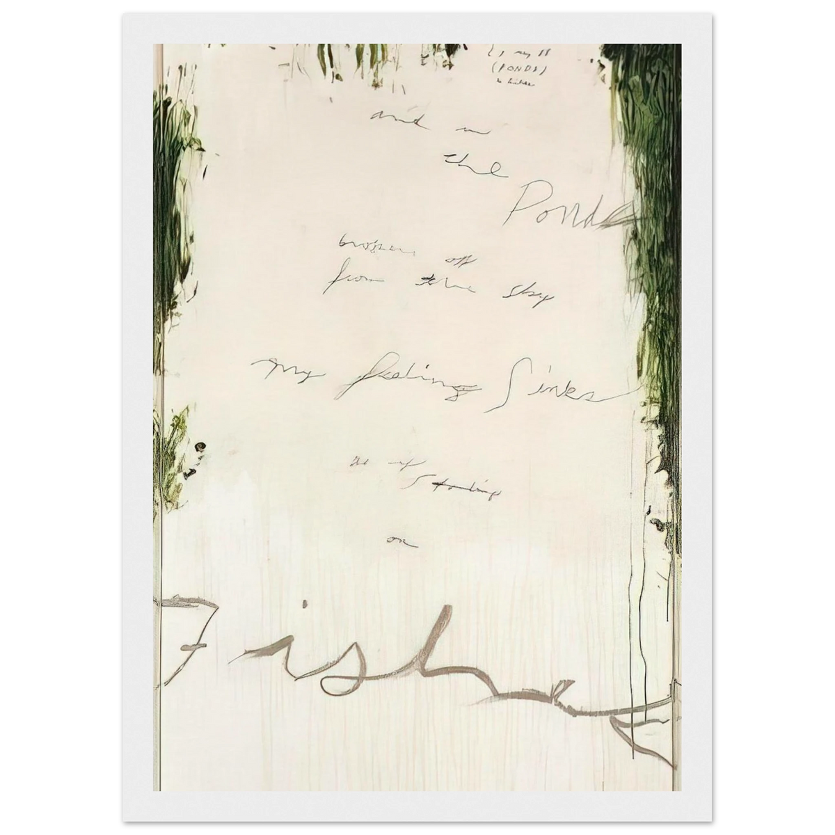 Untitled Part I Framed Poster | Cy Twombly Framed Prints Wall Art | Cy Twombly Store