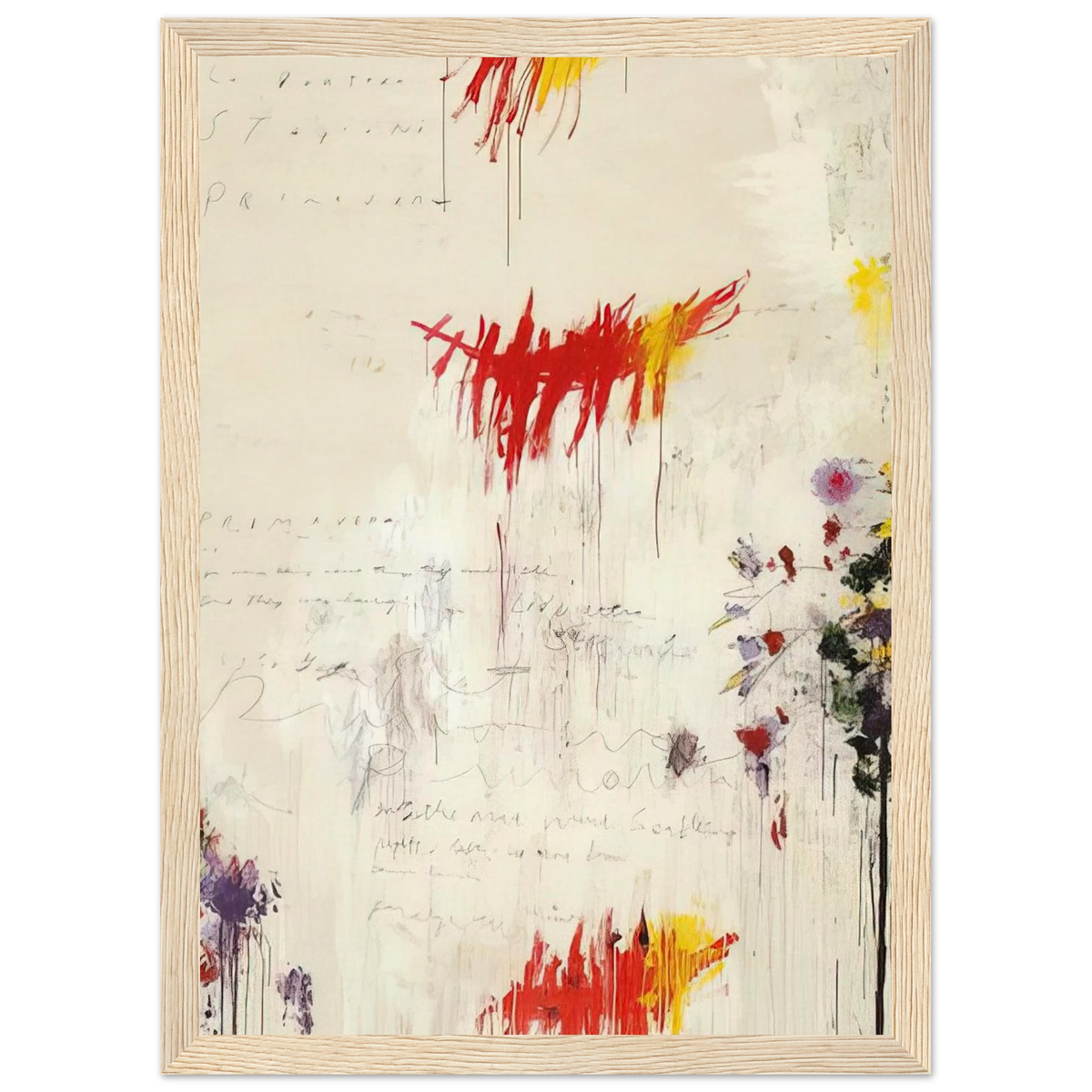 Quattro stagioni I. Primavera Framed Poster | Cy Twombly Framed Prints Wall Art | Cy Twombly Store