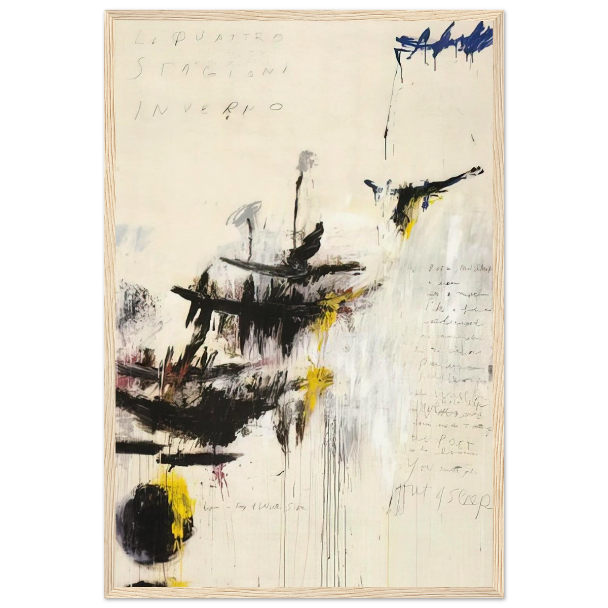 Quattro stagioni I. Inverno Framed Poster | Cy Twombly Framed Prints Wall Art | Cy Twombly Store