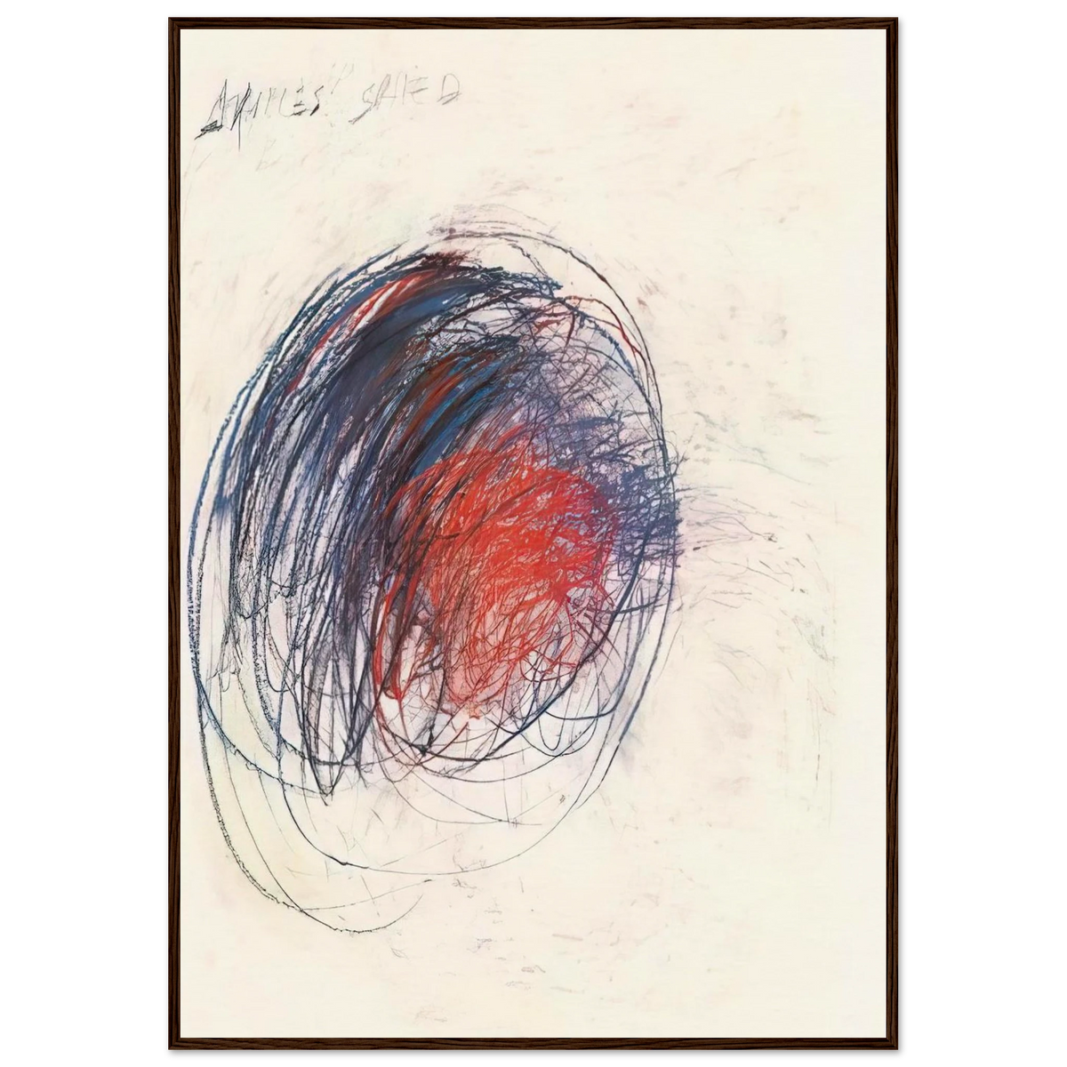 Fifty Days at Iliam. Shield of Achilles Framed Poster | Cy Twombly Framed Prints Wall Art | Cy Twombly Store
