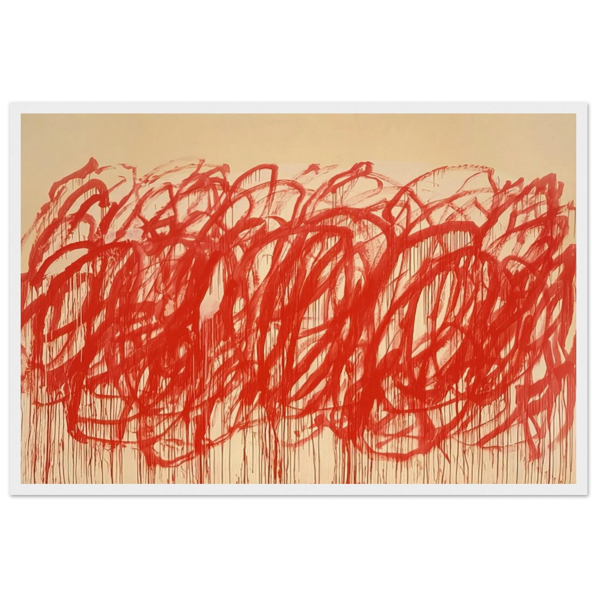 Untitled  Bacchus  Framed Poster | Cy Twombly Framed Prints Wall Art | Cy Twombly Store