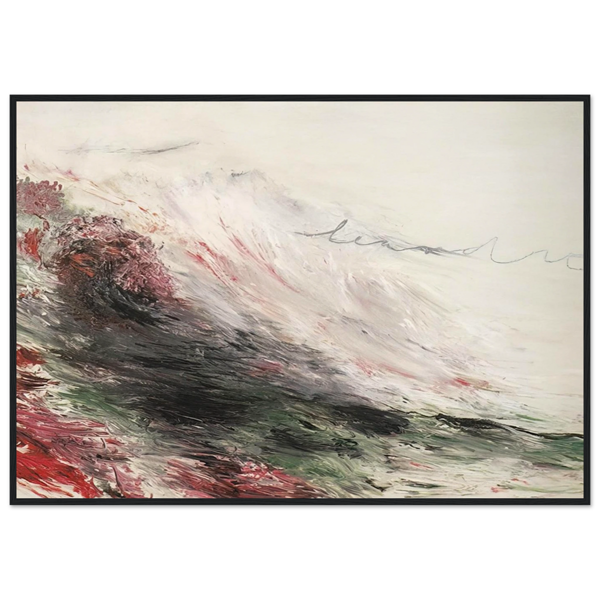 Hero and Leandro  A Painting in Four Parts  Part I Framed Poster | Cy Twombly Framed Prints Wall Art | Cy Twombly Store