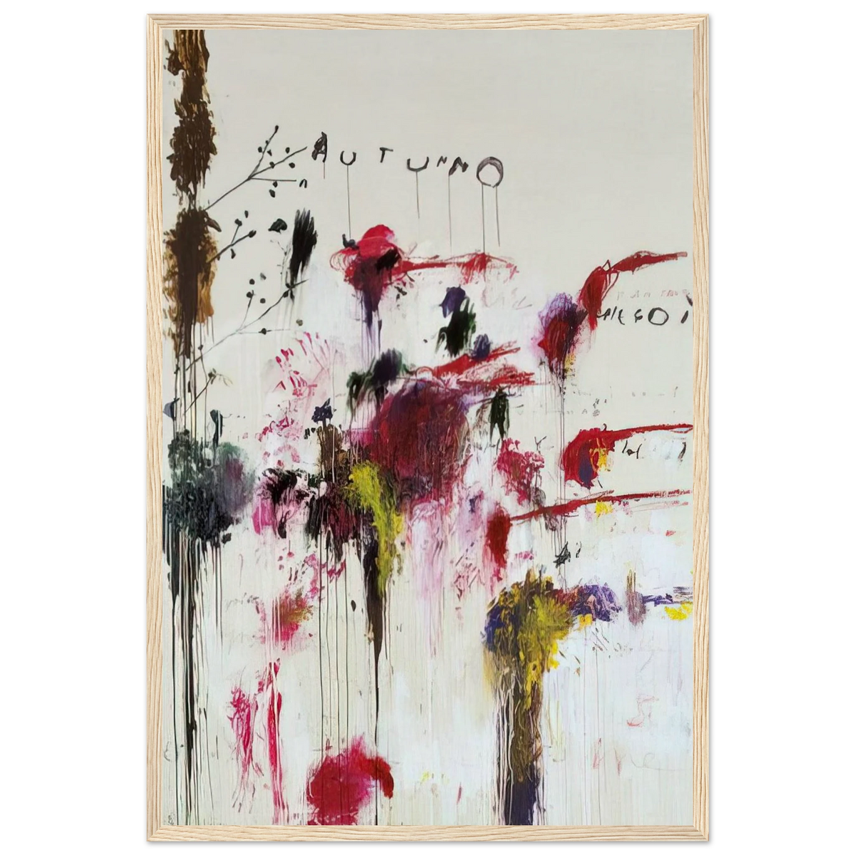 Quattro Stagioni II. Autunno Framed Poster | Cy Twombly Framed Prints Wall Art | Cy Twombly Store