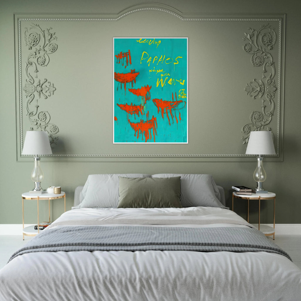 Leaving Paphos Ringed With Waves V Framed Poster | Cy Twombly Framed Prints Wall Art | Cy Twombly Store