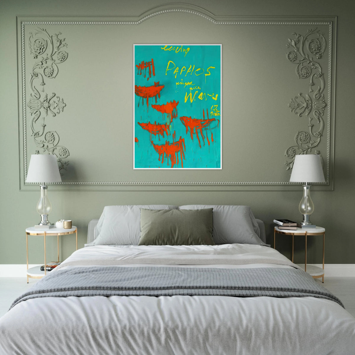 Leaving Paphos Ringed With Waves V Framed Poster | Cy Twombly Framed Prints Wall Art | Cy Twombly Store