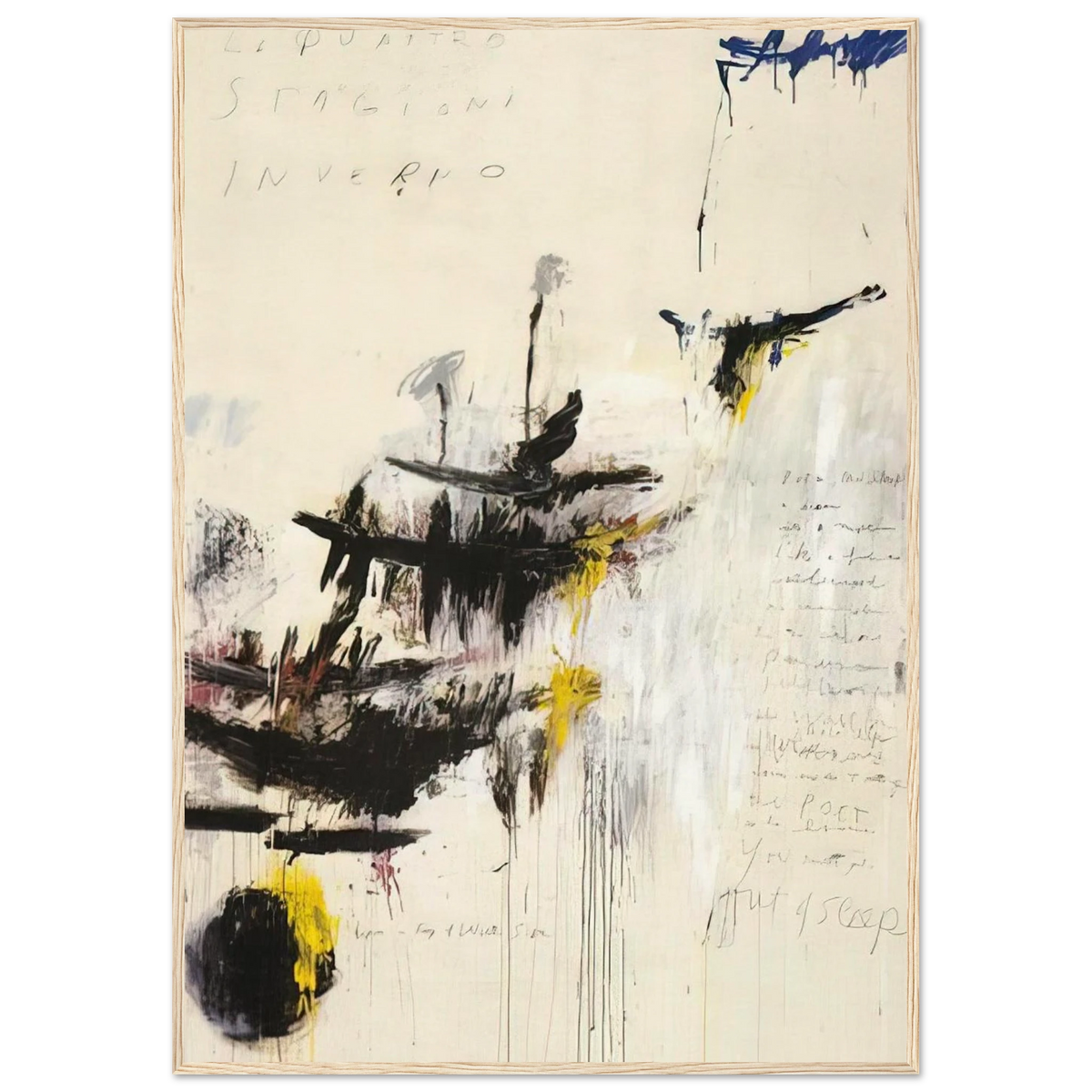 Quattro stagioni I. Inverno Framed Poster | Cy Twombly Framed Prints Wall Art | Cy Twombly Store