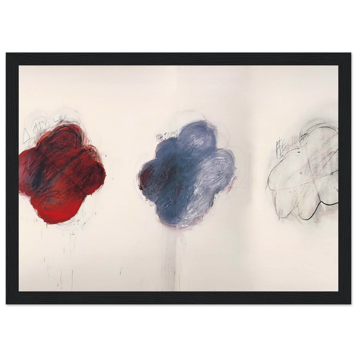 Fifty Days at Iliam. Shades of Achilles, Patroclus, and Hector Framed Poster | Cy Twombly Framed Prints Wall Art | Cy Twombly Store