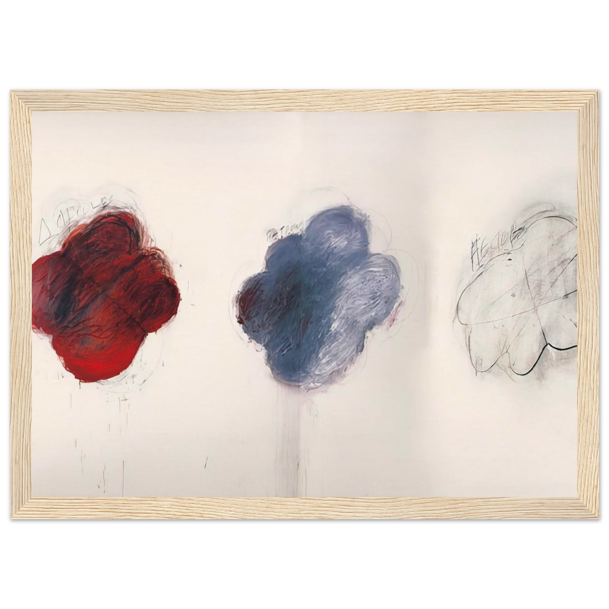 Fifty Days at Iliam. Shades of Achilles, Patroclus, and Hector Framed Poster | Cy Twombly Framed Prints Wall Art | Cy Twombly Store