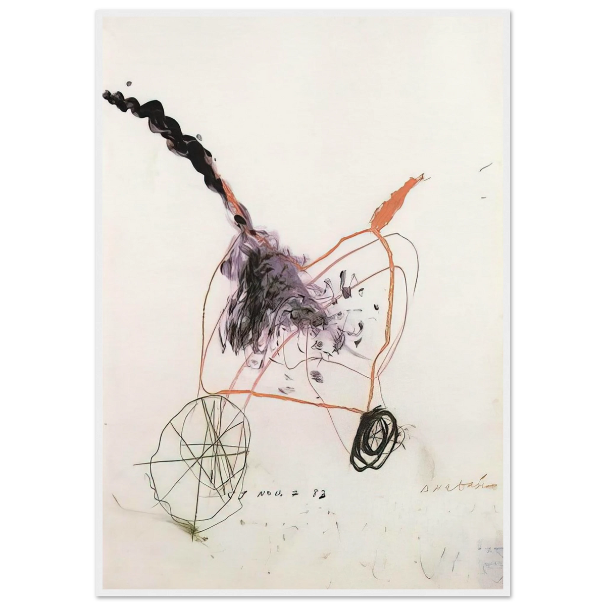 Anabasis Framed Poster | Cy Twombly Framed Prints Wall Art | Cy Twombly Store