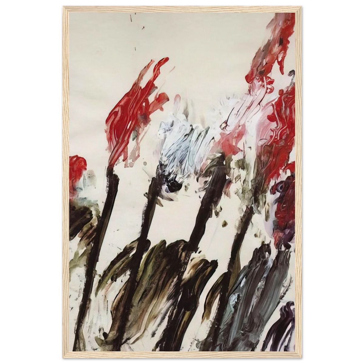 Nicola's Irises Framed Poster | Cy Twombly Framed Prints Wall Art | Cy Twombly Store