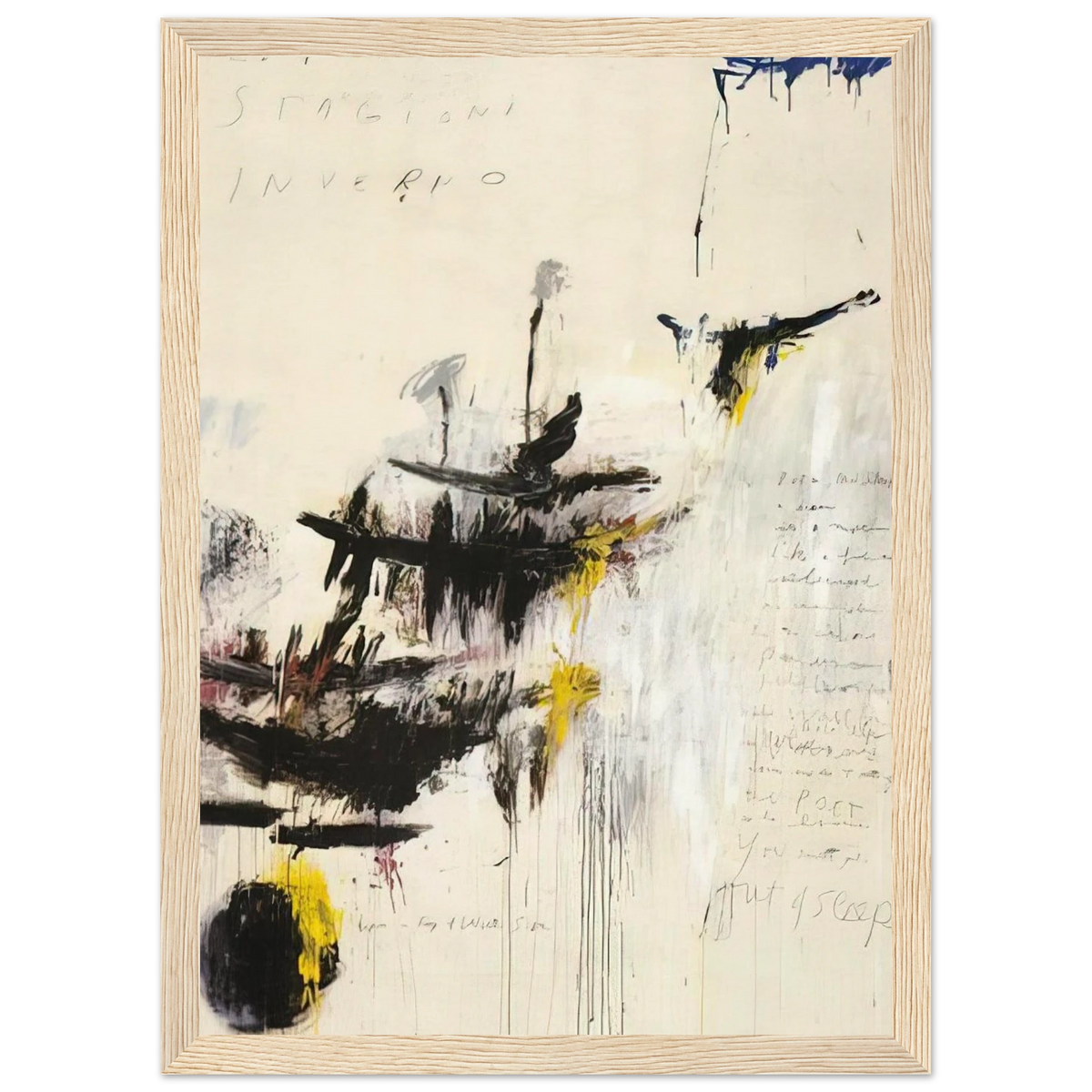 Quattro stagioni I. Inverno Framed Poster | Cy Twombly Framed Prints Wall Art | Cy Twombly Store