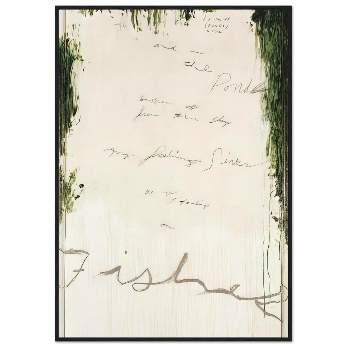 Untitled Part I Framed Poster | Cy Twombly Framed Prints Wall Art | Cy Twombly Store