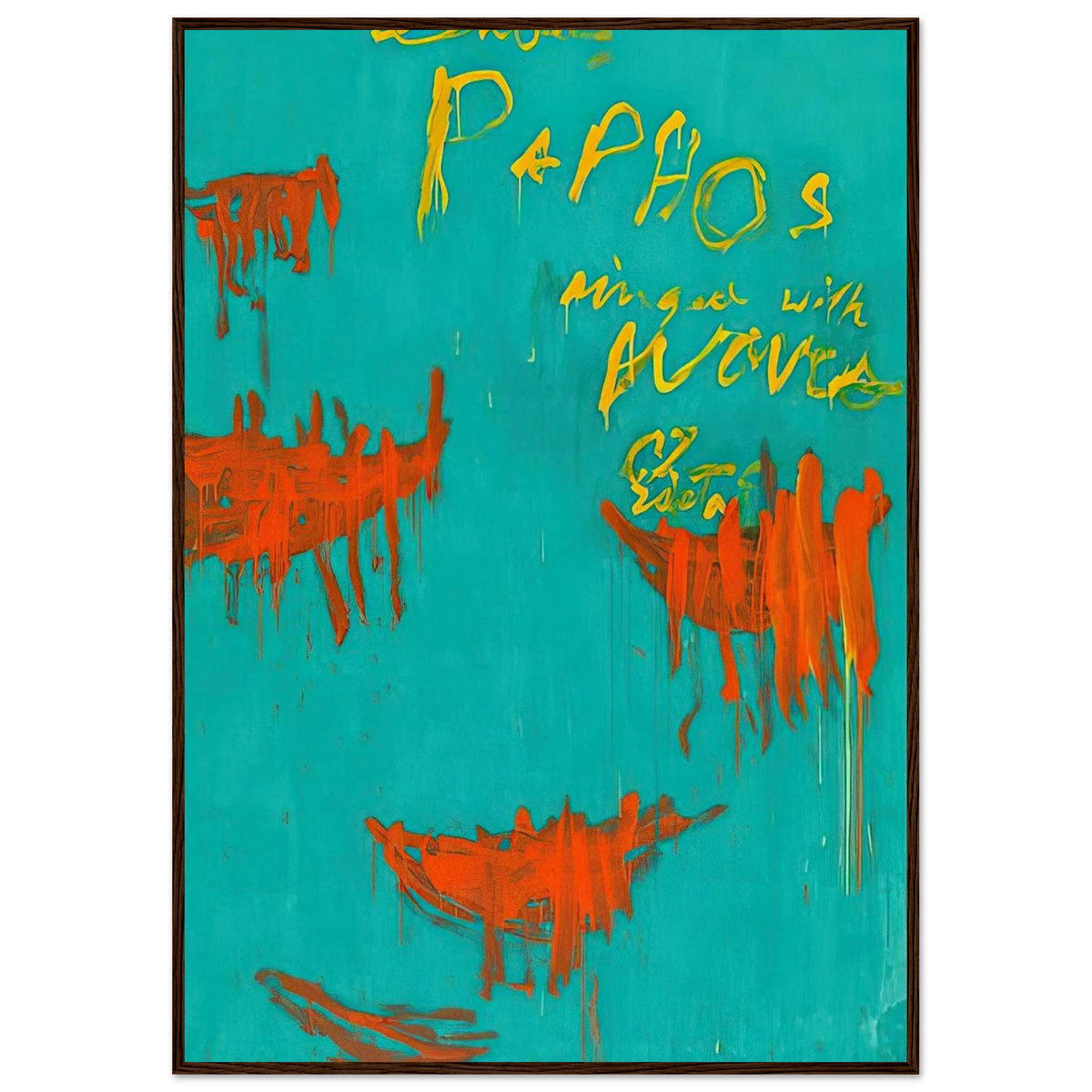 Leaving Paphos Ringed With Waves III Framed Poster | Cy Twombly Framed Prints Wall Art | Cy Twombly Store