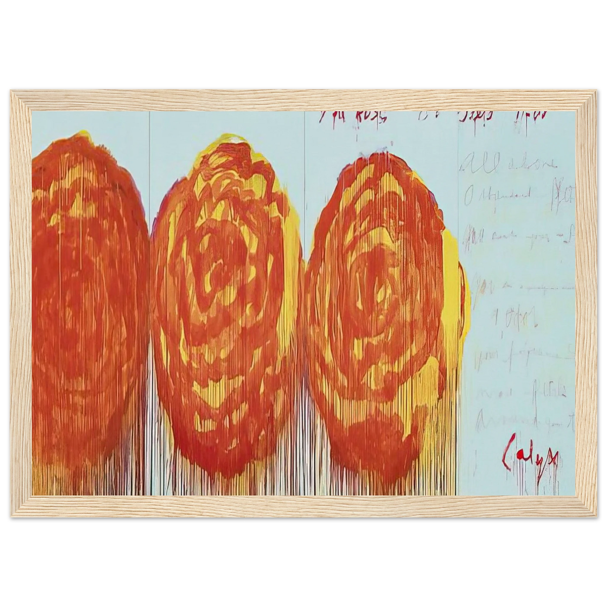The Rose  II  Framed Poster | Cy Twombly Framed Prints Wall Art | Cy Twombly Store