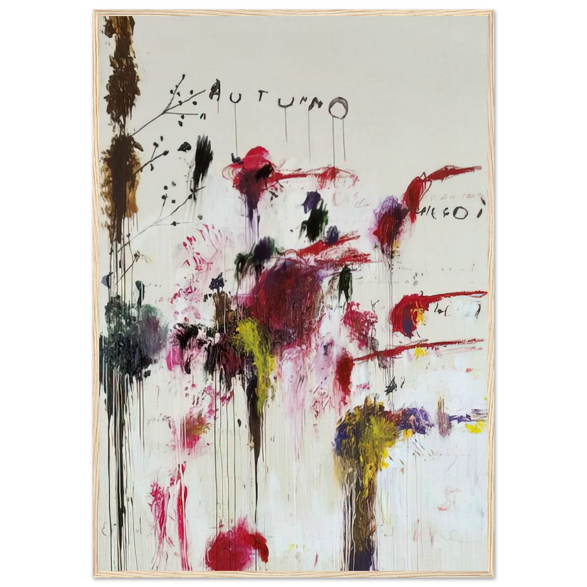 Quattro Stagioni II. Autunno Framed Poster | Cy Twombly Framed Prints Wall Art | Cy Twombly Store