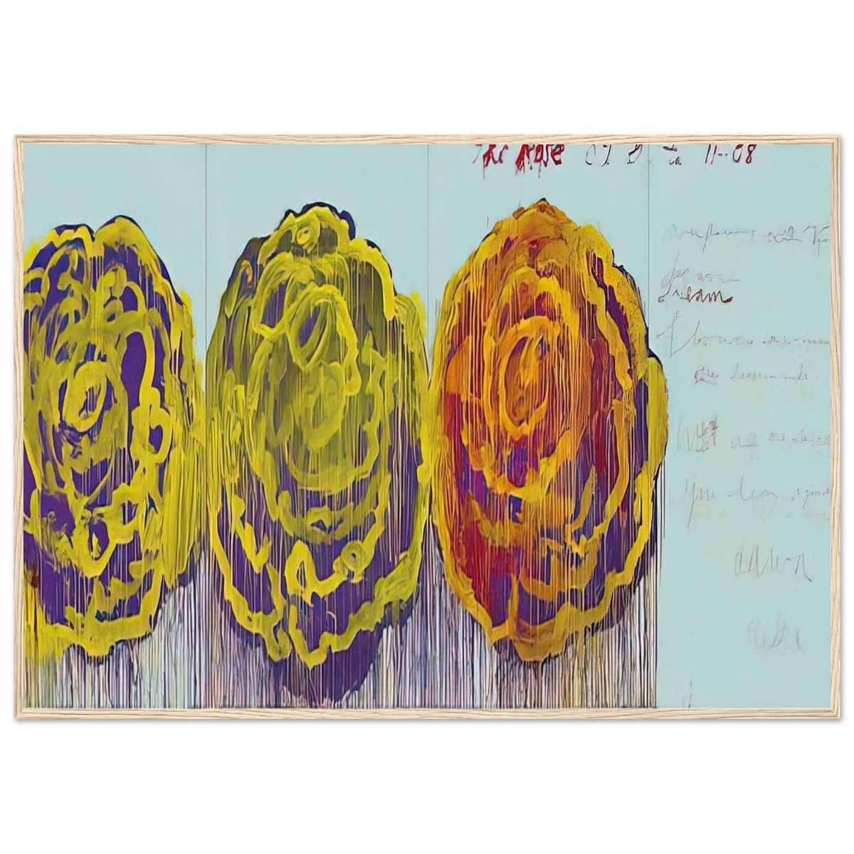The Rose  III  Framed Poster | Cy Twombly Framed Prints Wall Art | Cy Twombly Store