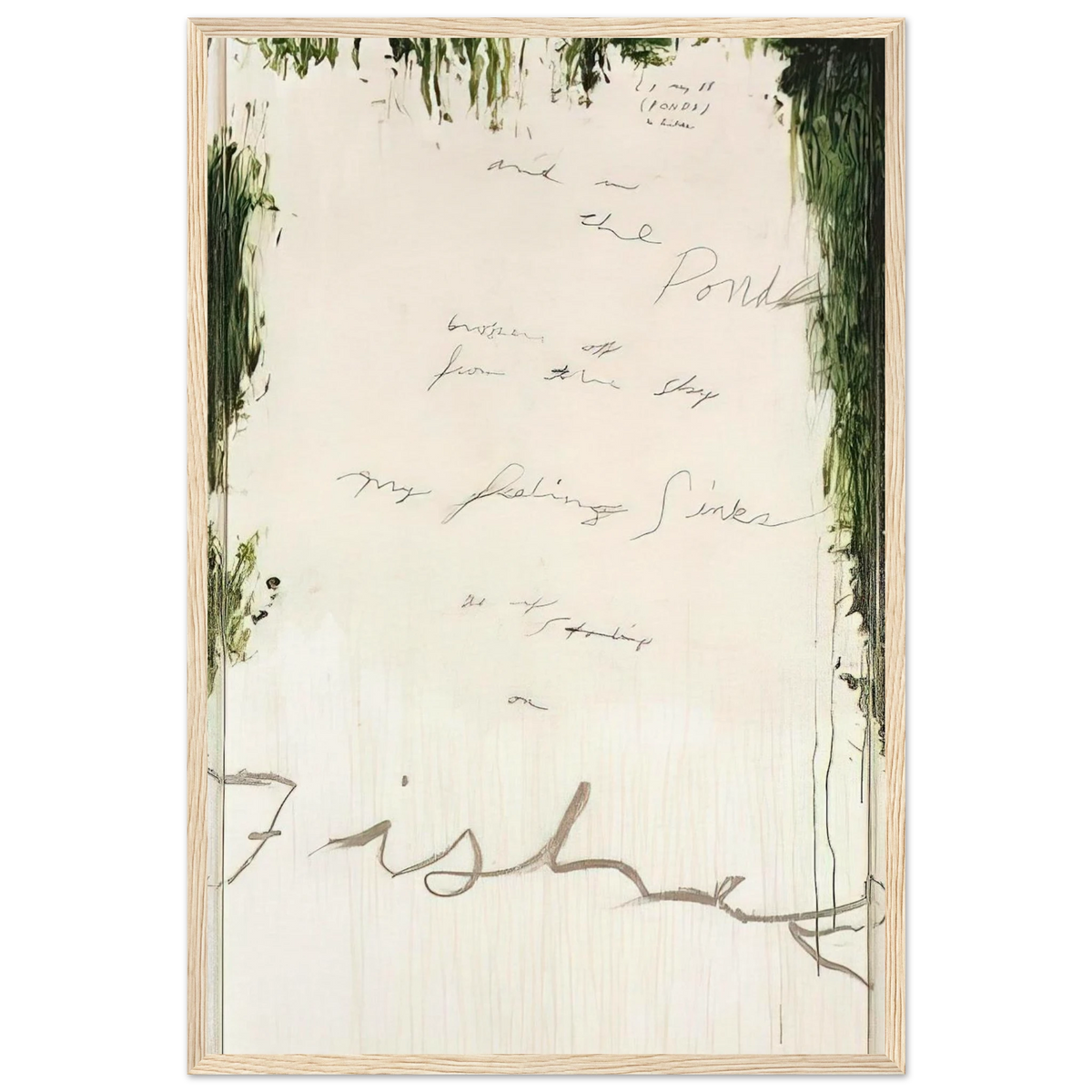 Untitled Part I Framed Poster | Cy Twombly Framed Prints Wall Art | Cy Twombly Store