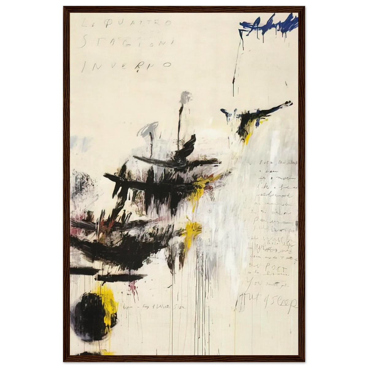 Quattro stagioni I. Inverno Framed Poster | Cy Twombly Framed Prints Wall Art | Cy Twombly Store