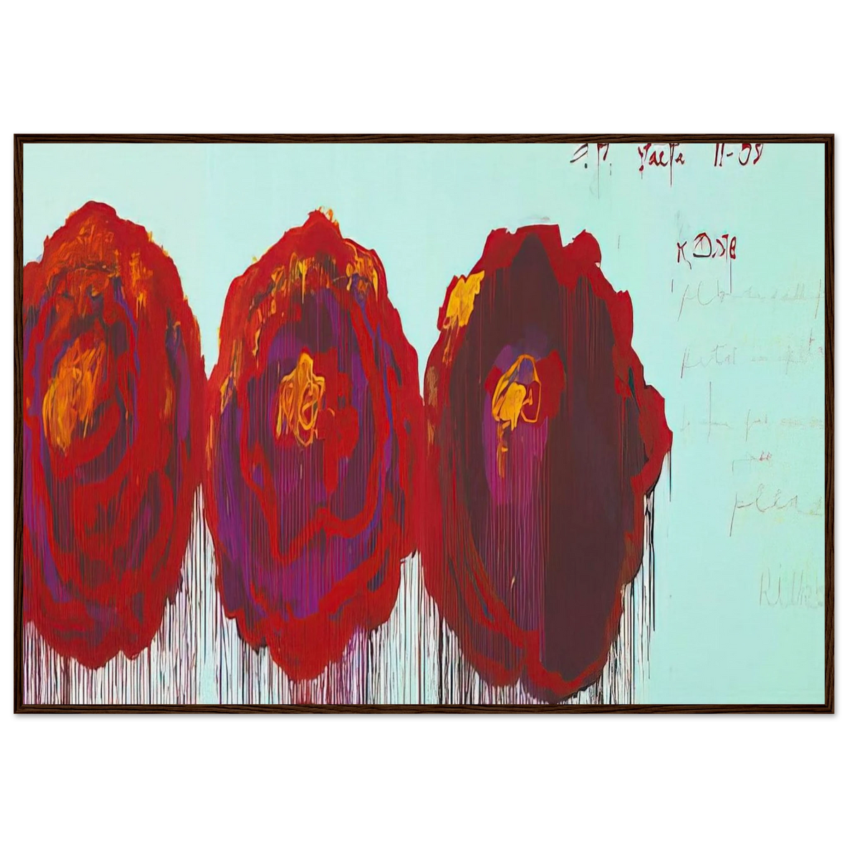 The Rose  IV  Framed Poster | Cy Twombly Framed Prints Wall Art | Cy Twombly Store