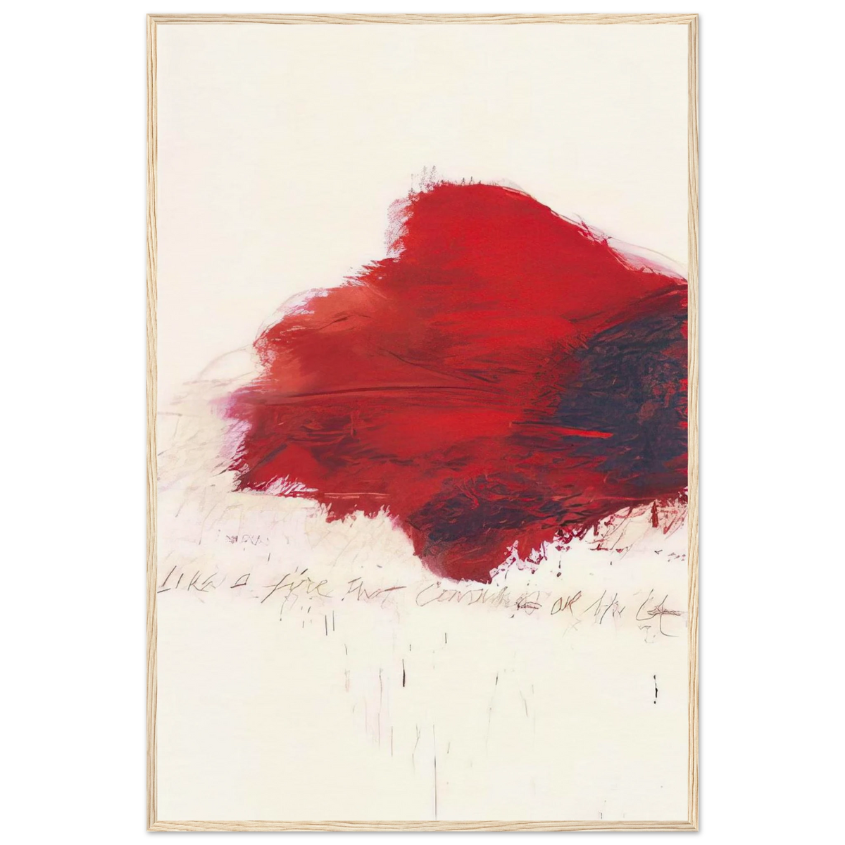 Fifty Days at Iliam. The Fire that Consumes All before It Framed Poster | Cy Twombly Framed Prints Wall Art | Cy Twombly Store