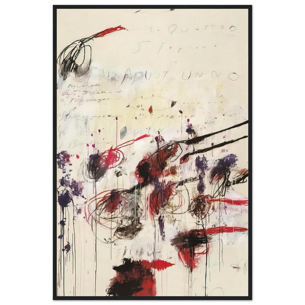 Quattro stagioni I. Autunno Framed Poster | Cy Twombly Framed Prints Wall Art | Cy Twombly Store