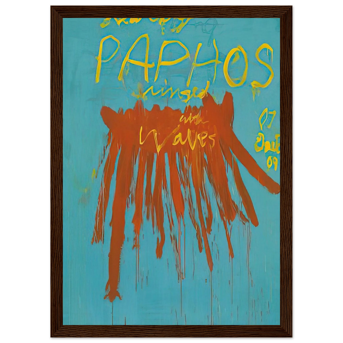 Leaving Paphos Ringed With Waves IV Framed Poster | Cy Twombly Framed Prints Wall Art | Cy Twombly Store