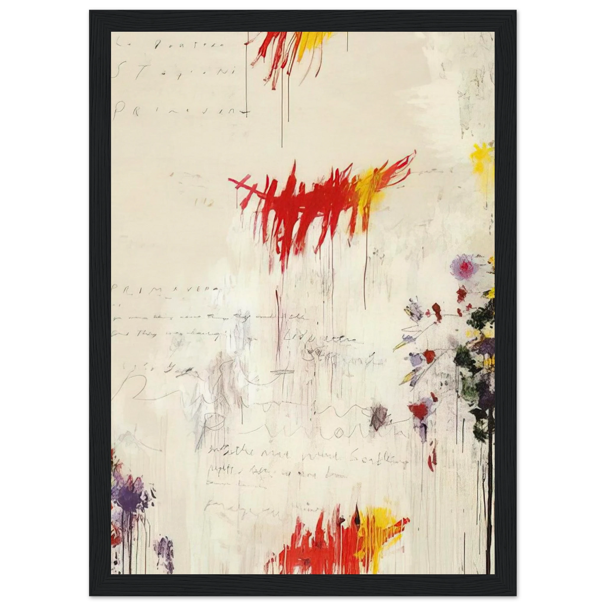 Quattro stagioni I. Primavera Framed Poster | Cy Twombly Framed Prints Wall Art | Cy Twombly Store