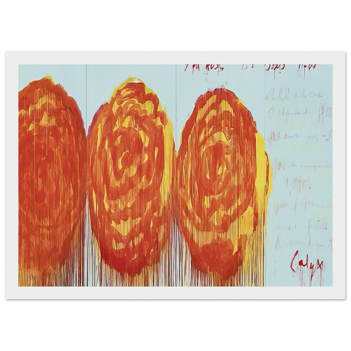 The Rose  II  Framed Poster | Cy Twombly Framed Prints Wall Art | Cy Twombly Store