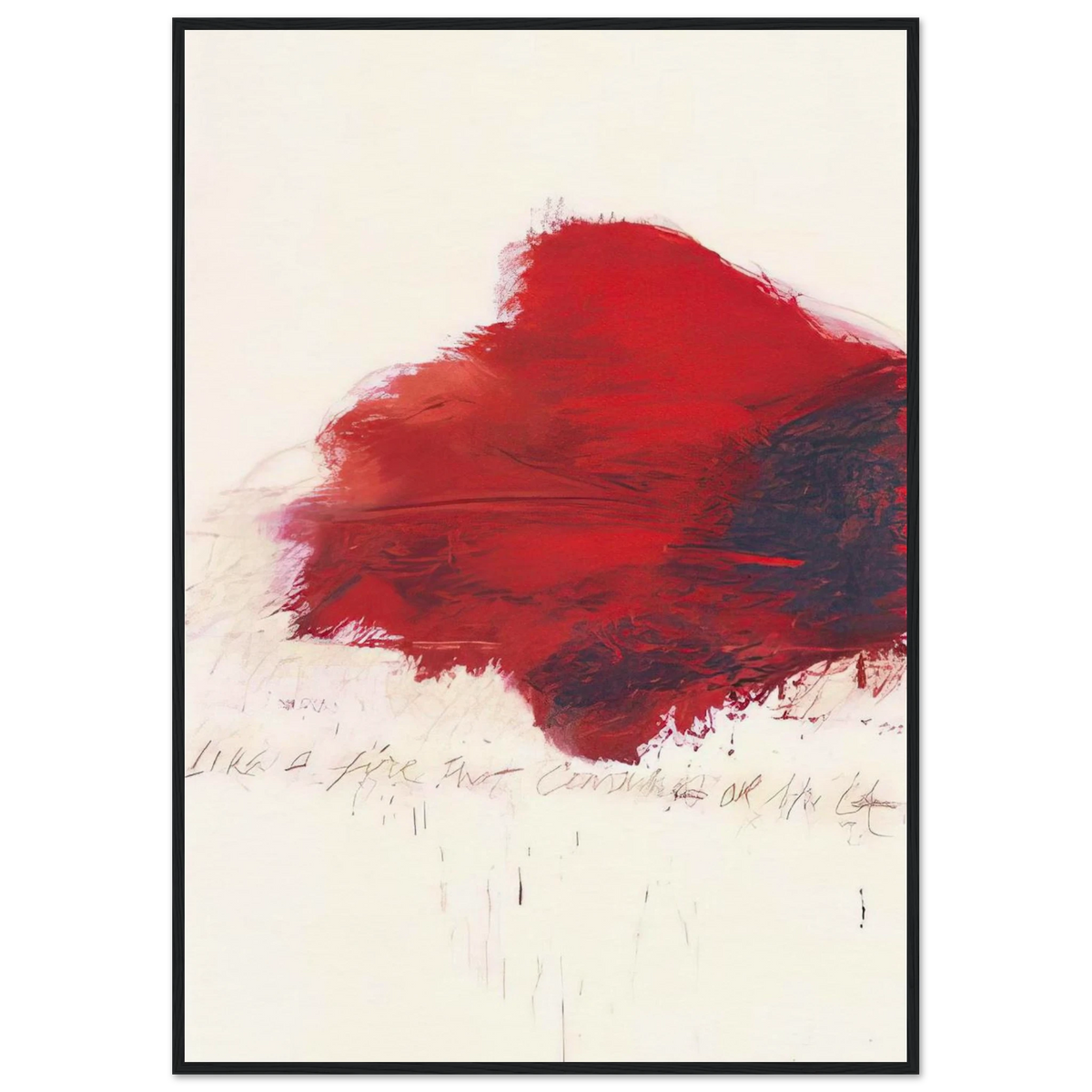 Fifty Days at Iliam. The Fire that Consumes All before It Framed Poster | Cy Twombly Framed Prints Wall Art | Cy Twombly Store