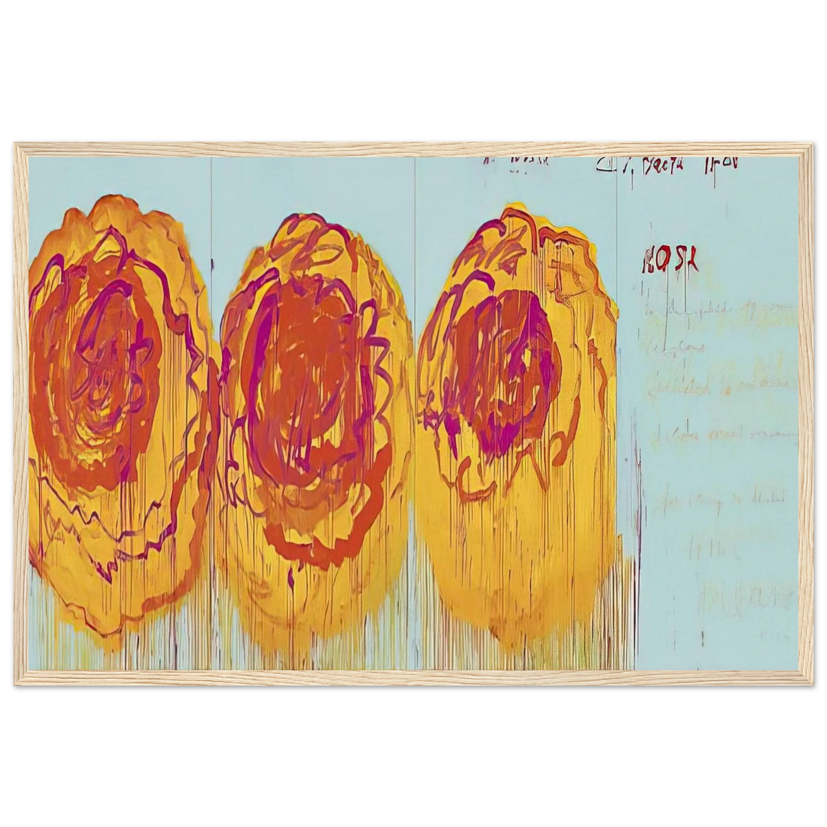 The Rose  I  Framed Poster | Cy Twombly Framed Prints Wall Art | Cy Twombly Store