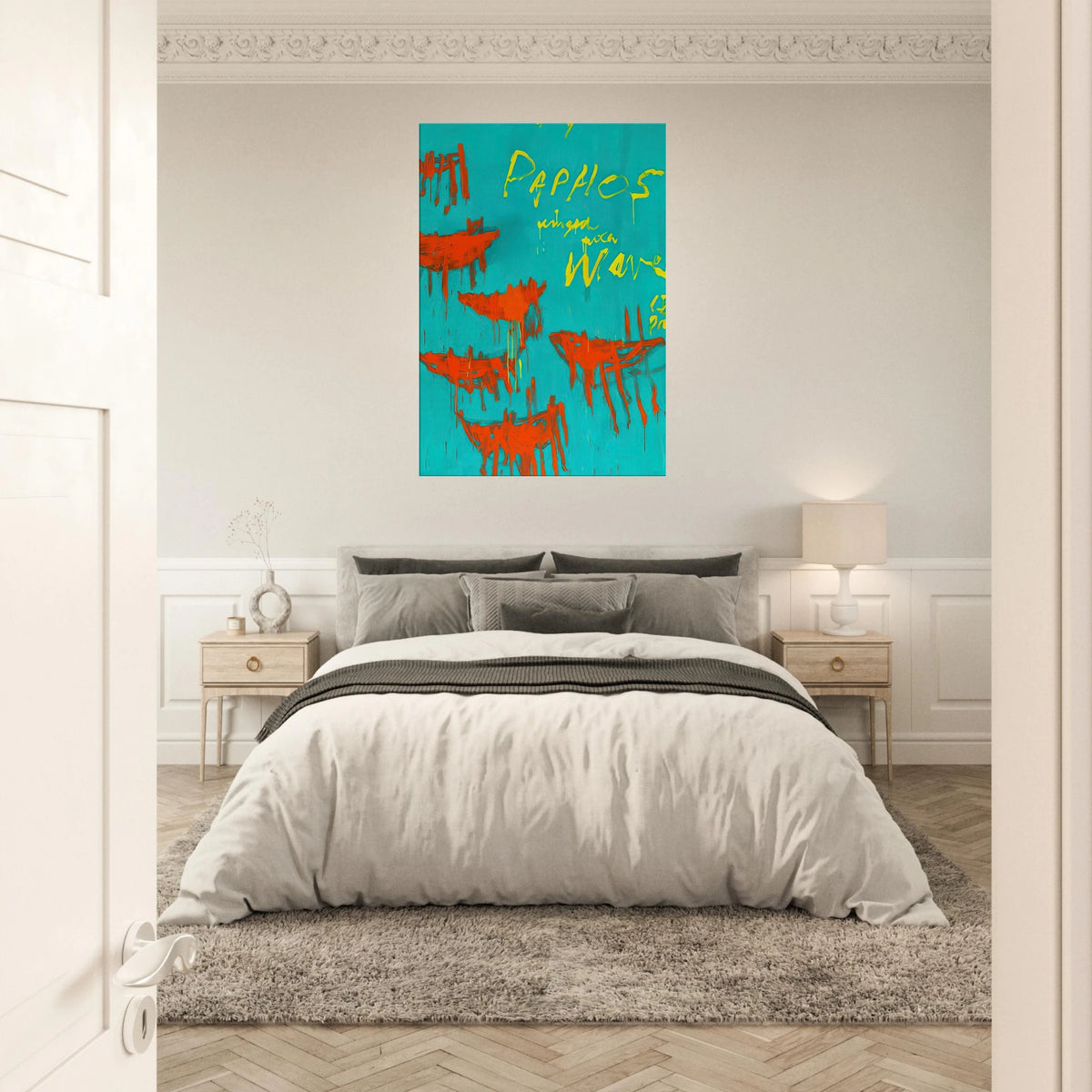 Leaving Paphos Ringed With Waves V Canvas | Cy Twombly Canvas | Cy Twombly Store