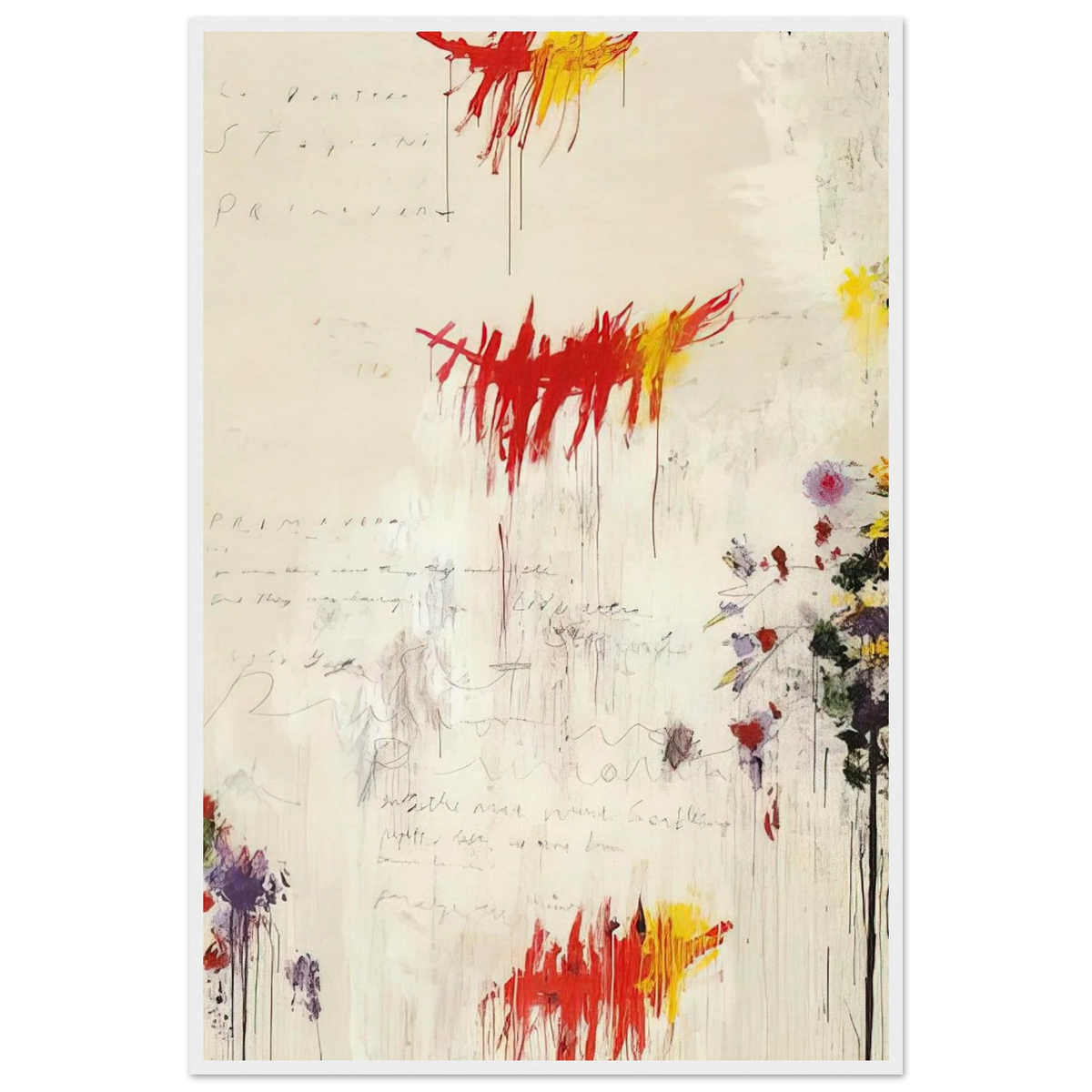 Quattro stagioni I. Primavera Framed Poster | Cy Twombly Framed Prints Wall Art | Cy Twombly Store
