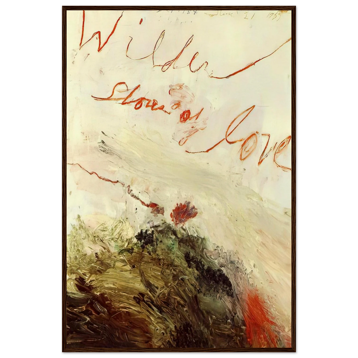 Wilder Shores of Love Framed Poster | Cy Twombly Framed Prints Wall Art | Cy Twombly Store