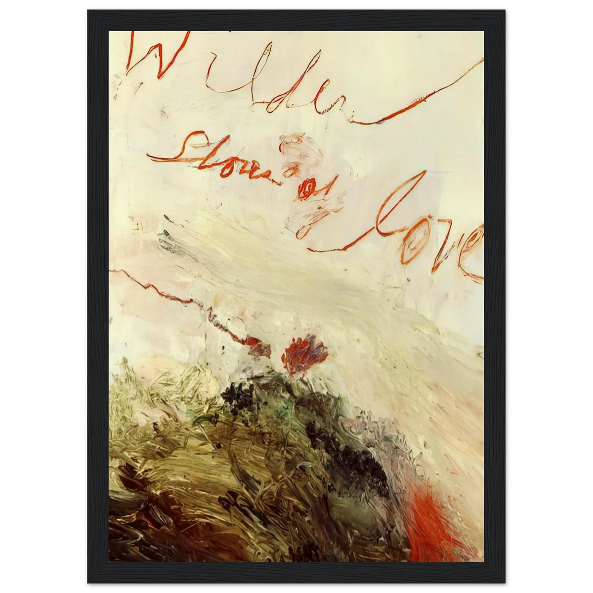 Wilder Shores of Love Framed Poster | Cy Twombly Framed Prints Wall Art | Cy Twombly Store