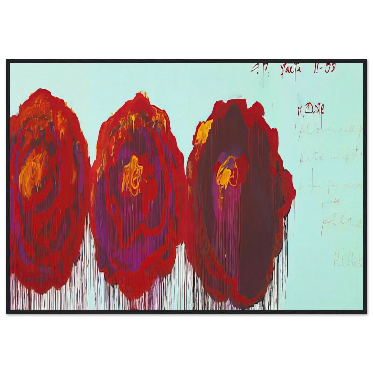 The Rose  IV  Framed Poster | Cy Twombly Framed Prints Wall Art | Cy Twombly Store