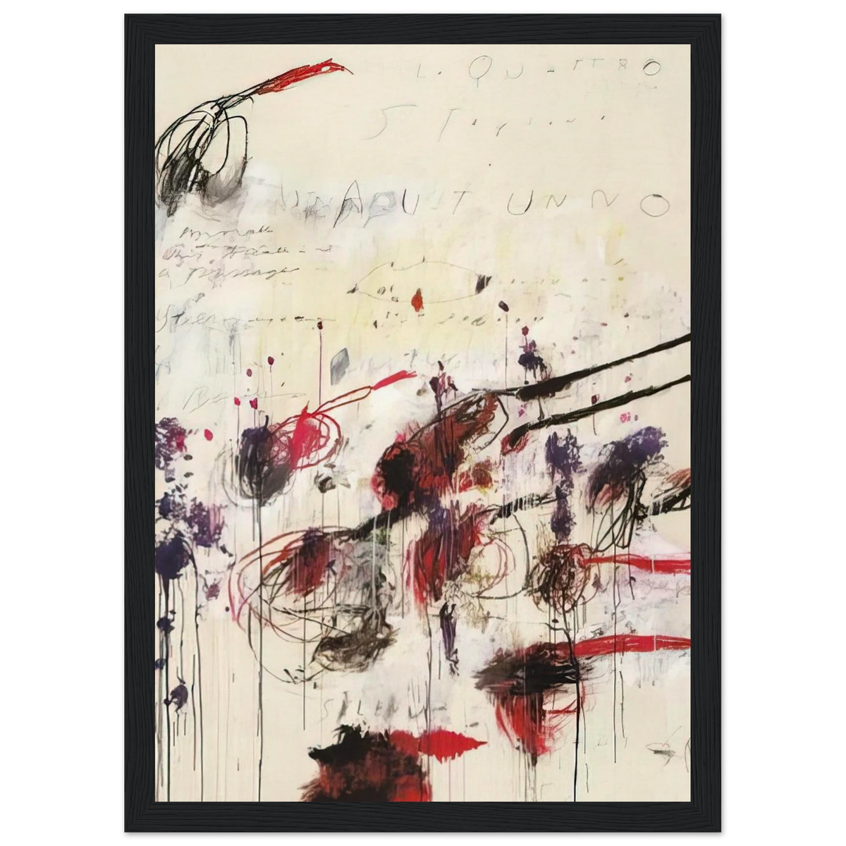 Quattro stagioni I. Autunno Framed Poster | Cy Twombly Framed Prints Wall Art | Cy Twombly Store