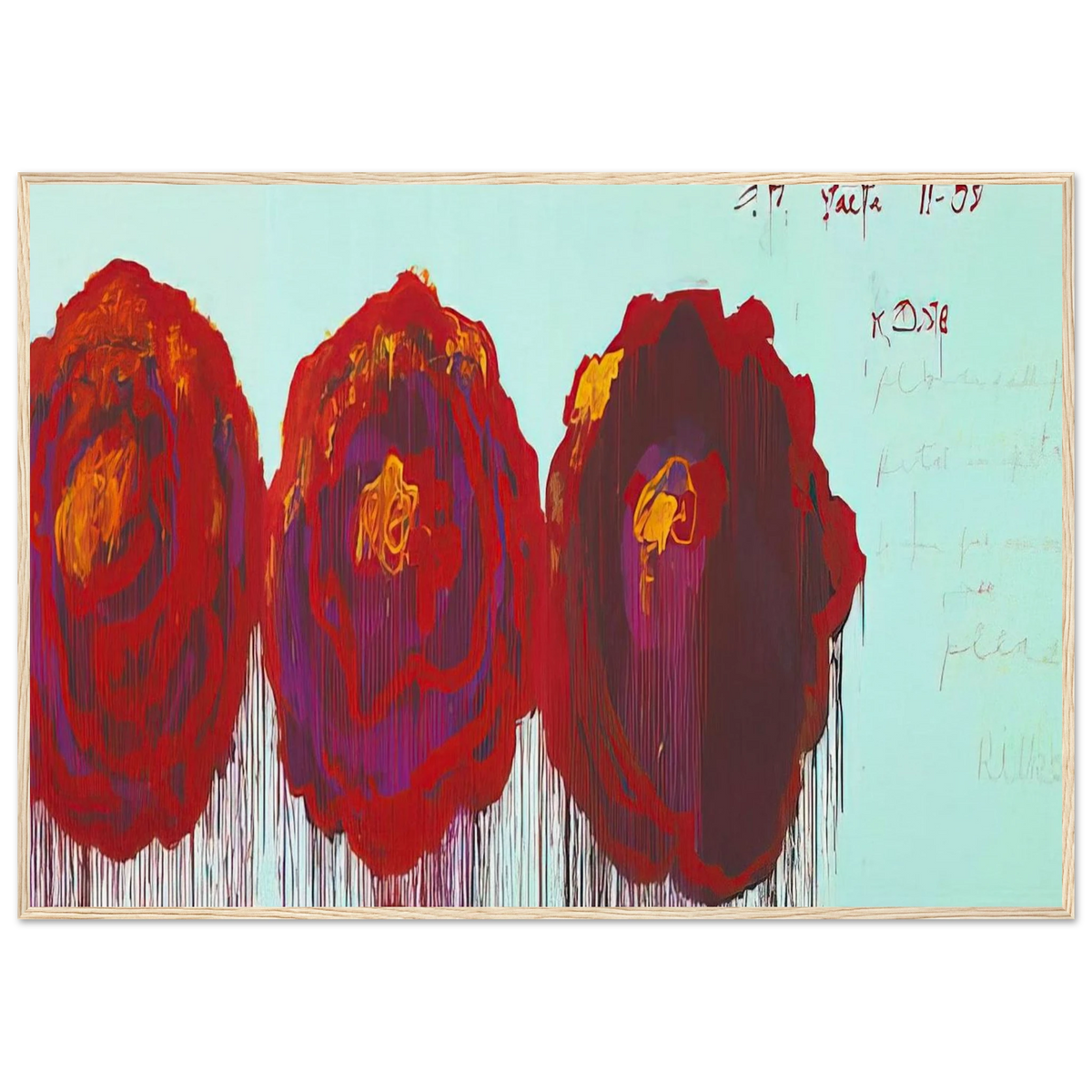 The Rose  IV  Framed Poster | Cy Twombly Framed Prints Wall Art | Cy Twombly Store
