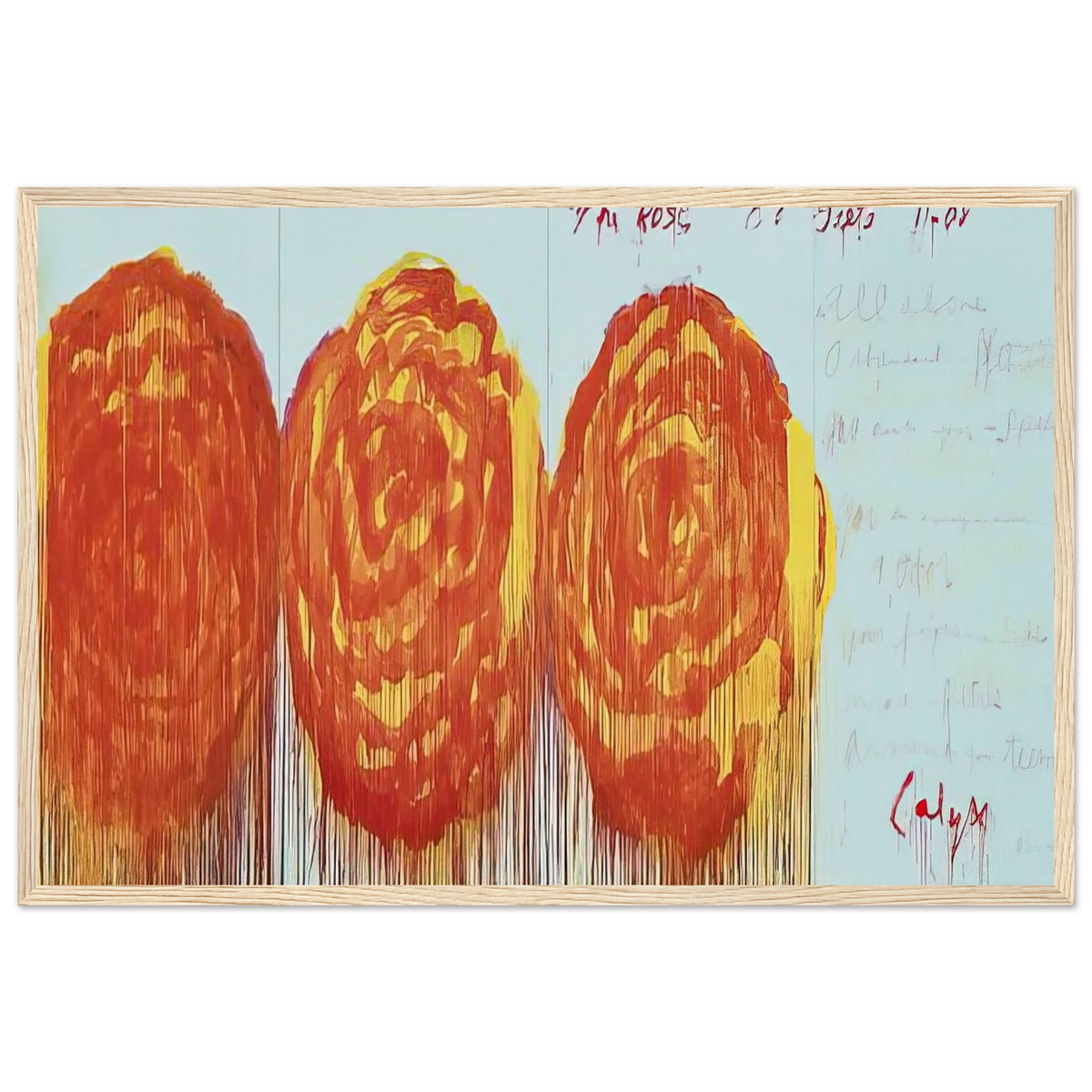 The Rose  II  Framed Poster | Cy Twombly Framed Prints Wall Art | Cy Twombly Store