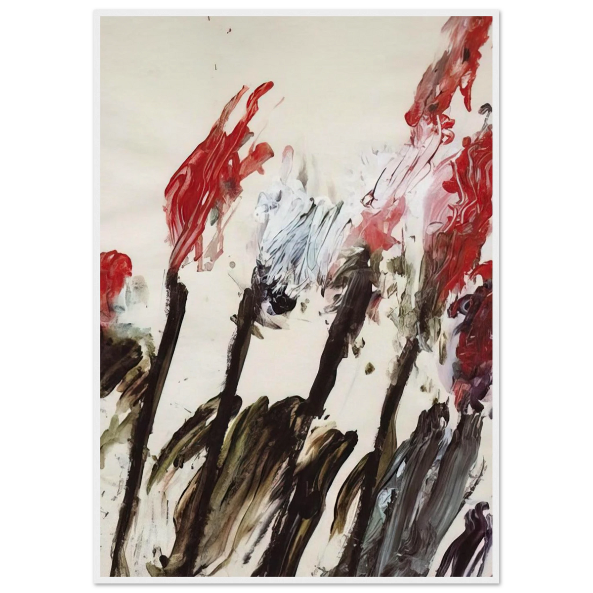Nicola's Irises Framed Poster | Cy Twombly Framed Prints Wall Art | Cy Twombly Store
