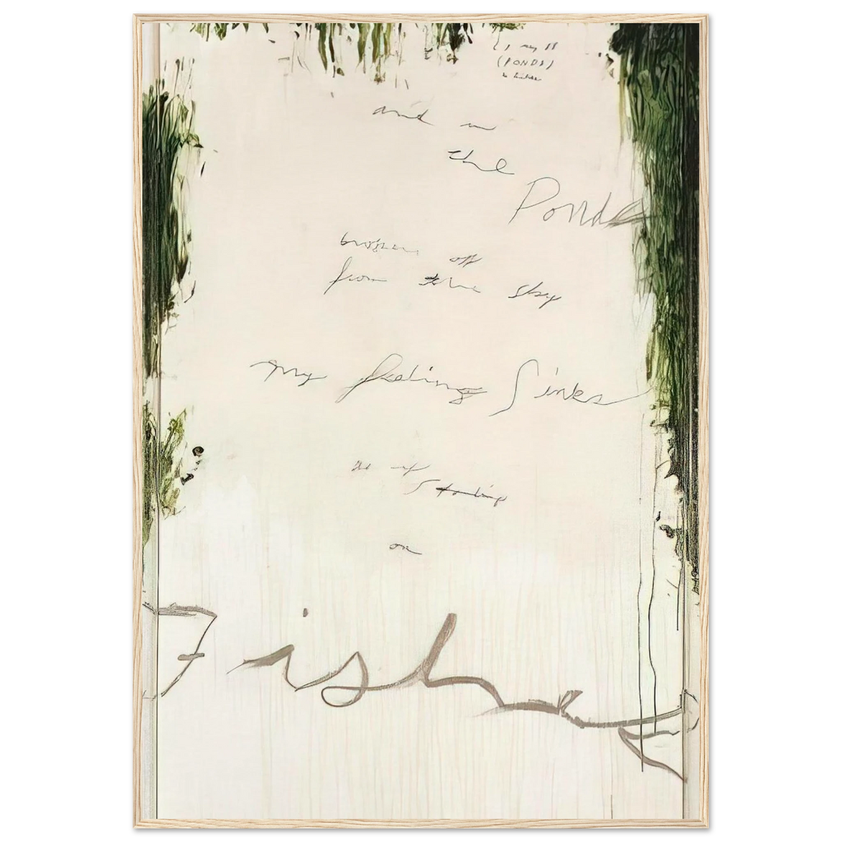 Untitled Part I Framed Poster | Cy Twombly Framed Prints Wall Art | Cy Twombly Store